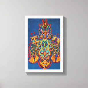 Impressão Em Tela Gatos, Louis Wain