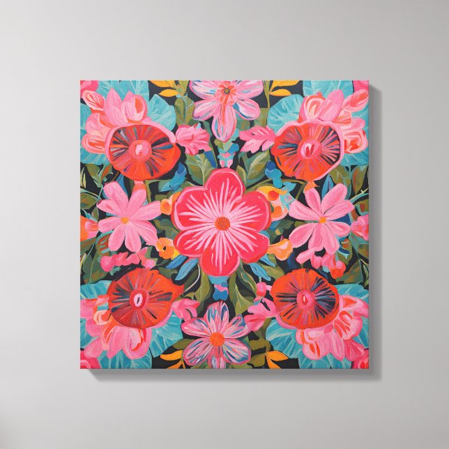 Impressão Em Tela Gauguin inspirado em forma rosa (Frente)