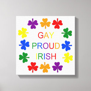Impressão Em Tela Gay Orgulho dos Shamrocks LGBT Irlandeses LGBT