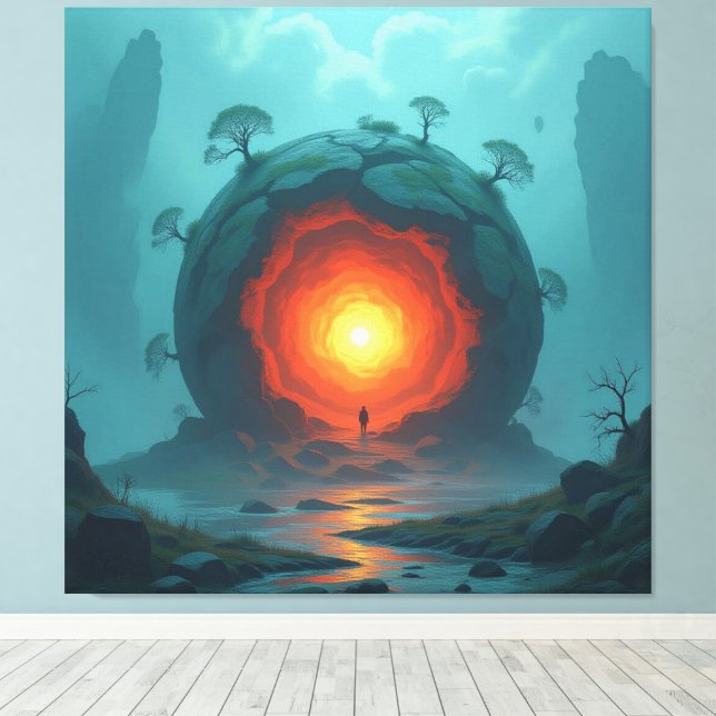 Impressão Em Tela Geheimnisvoller Erdkern  Das Herz unseres Planeten (Insitu(piso de madeira))