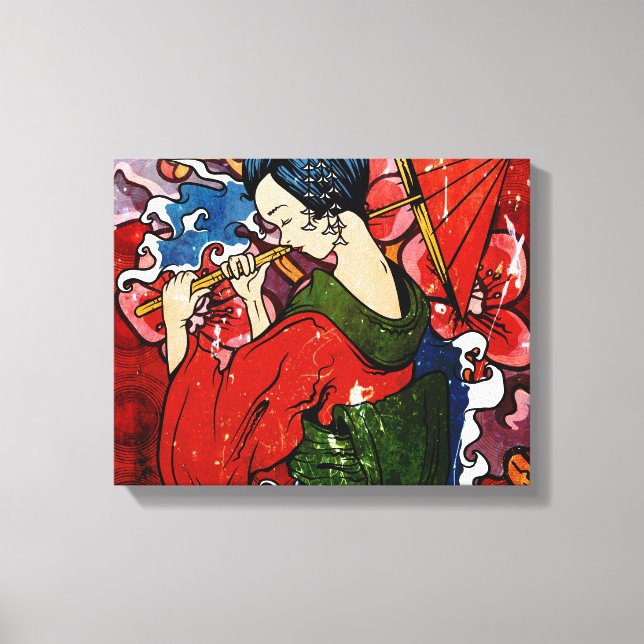 Impressão Em Tela Geisha (Frente)