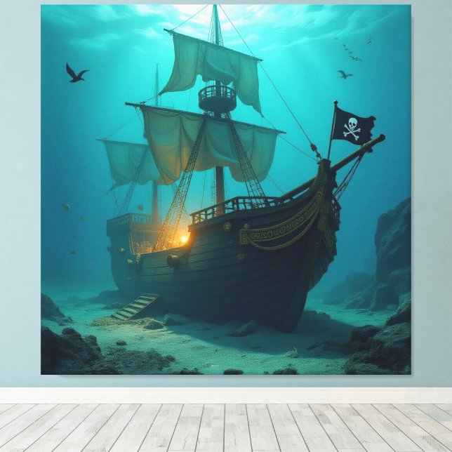 Impressão Em Tela Geisterschiff der Piraten   (Insitu(piso de madeira))