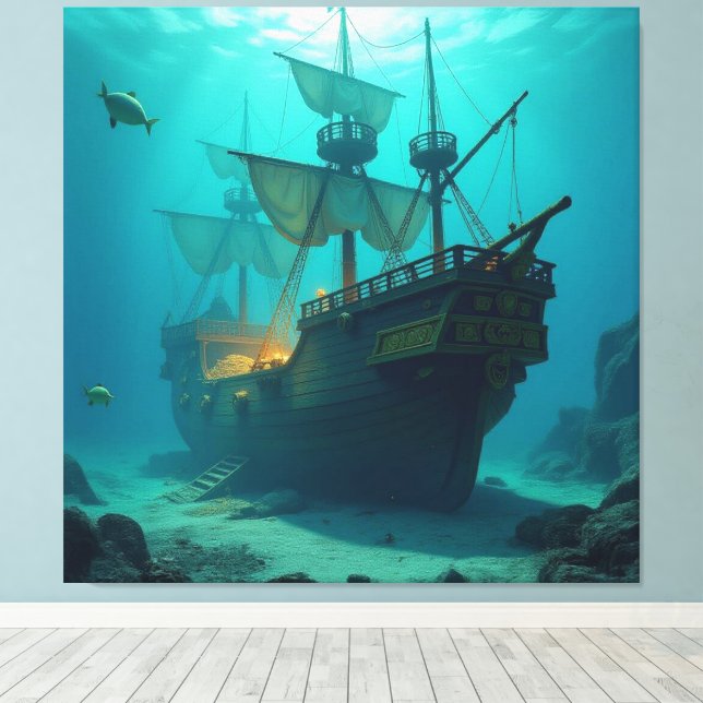 Impressão Em Tela Geisterschiff der Piraten   (Insitu(piso de madeira))