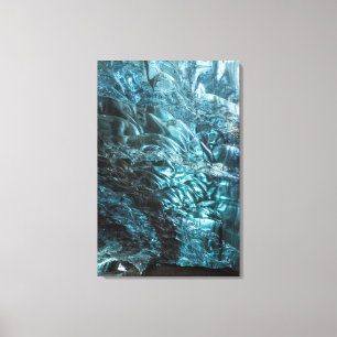 Impressão Em Tela Gelo azul de uma caverna de gelo, Islândia