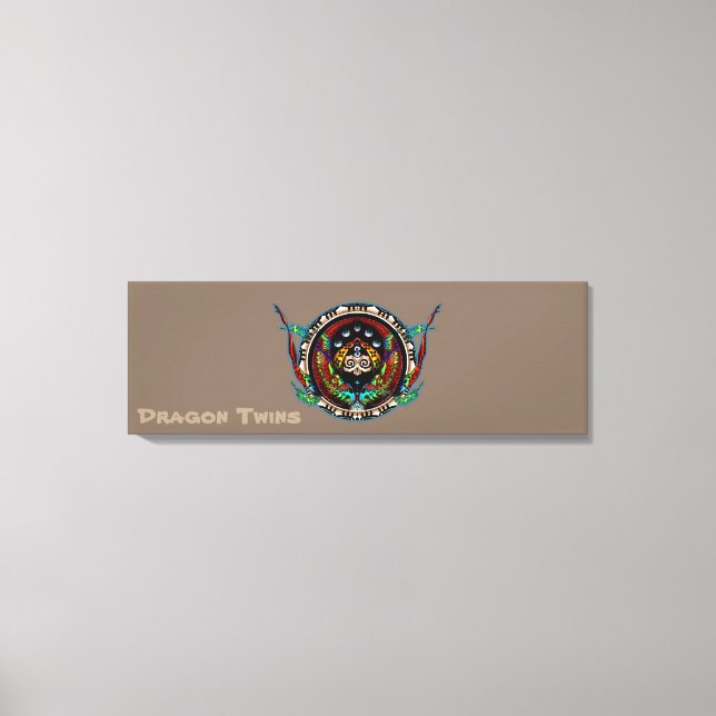 Impressão Em Tela Gêmeas Dragões (Frente)