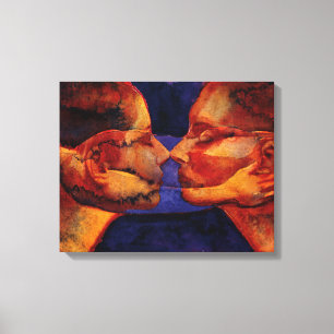 Impressão Em Tela Gêmeo pequeno do espelho com figura