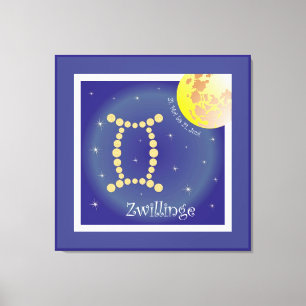 Impressão Em Tela Gémeos 21. Maio até 21. junho linho