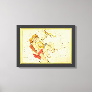 Impressão Em Tela Gêmeos Geminianos Constellação Vintage Espelho de 