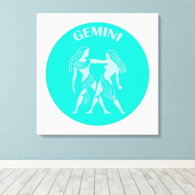 Impressão Em Tela Gemini, Zodiac Sign, Horoscope, Astrology (Insitu(piso de madeira))