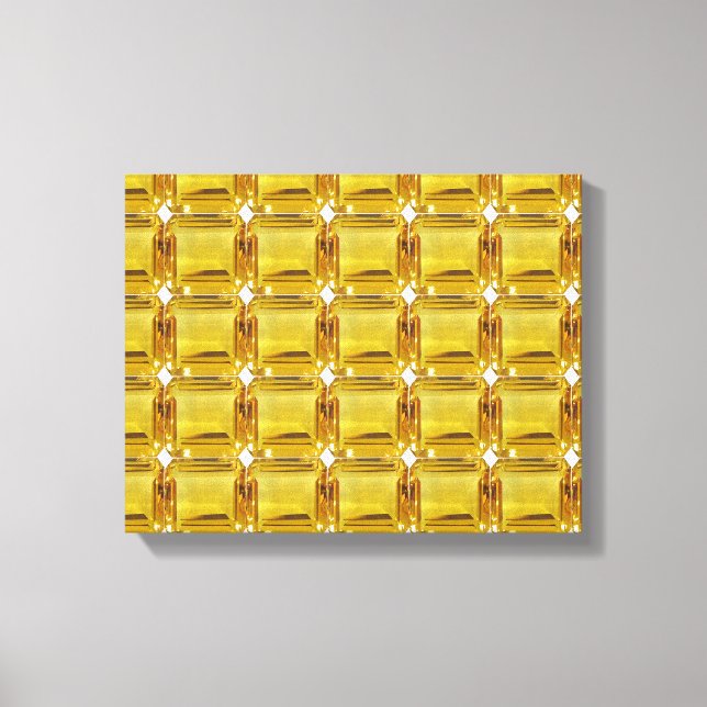 Impressão Em Tela Gemstone Amarelo (Frente)