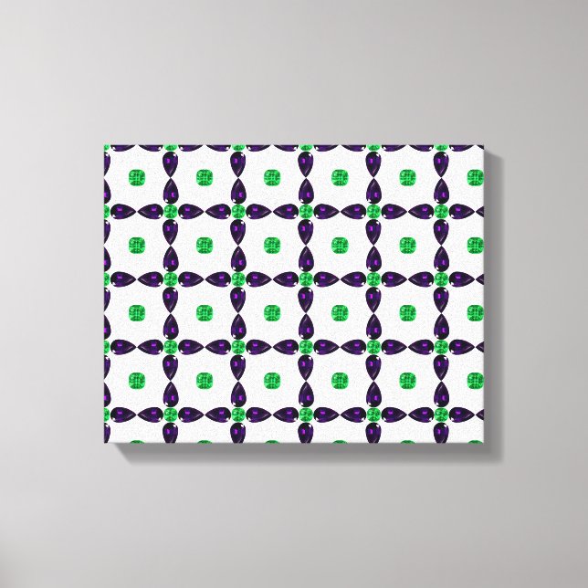 Impressão Em Tela Gemstone Art, Green and Purple (Frente)