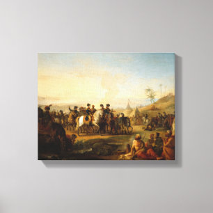 Impressão Em Tela General Bonaparte que visita as fontes de