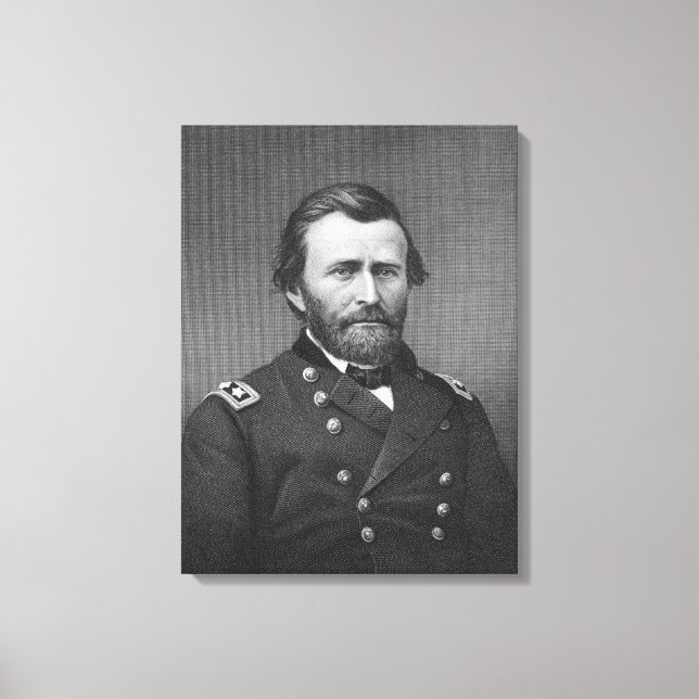Impressão Em Tela General Ulysses Simpson Grant, gravado após um da (Frente)