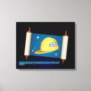 Impressão Em Tela Gênesis 1:1 - Construção