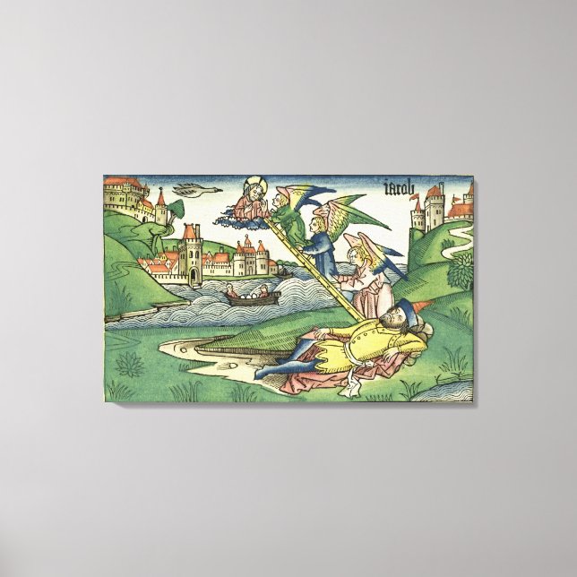 Impressão Em Tela Gênesis 28 10 Escada de Jacob, de Nuremberg (Frente)