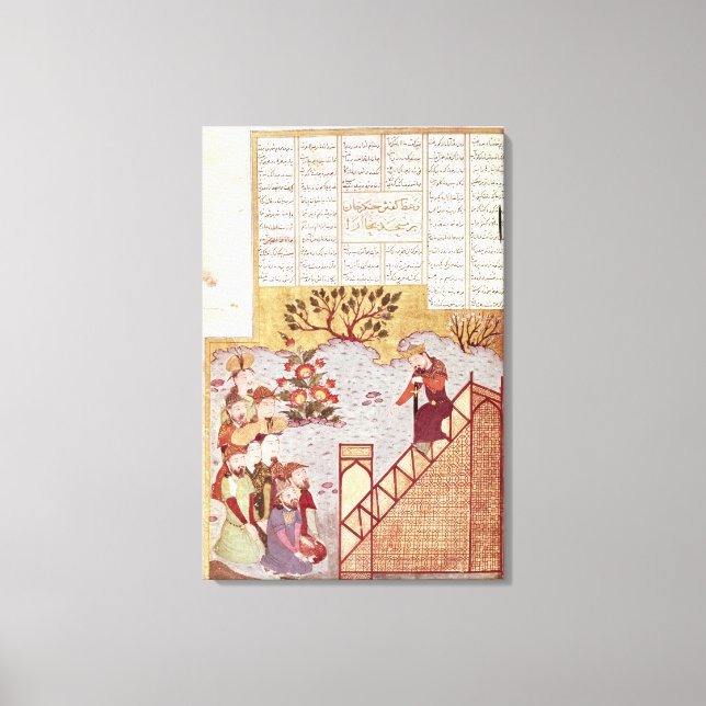 Impressão Em Tela Genghis Khan endereçando uma congregação (Frente)