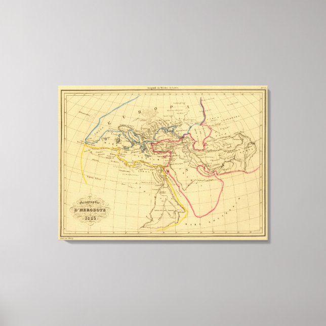 Impressão Em Tela Geografia de Herodoto (Frente)