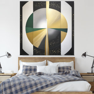 Impressão Em Tela Geometria Cósmica de Luxo