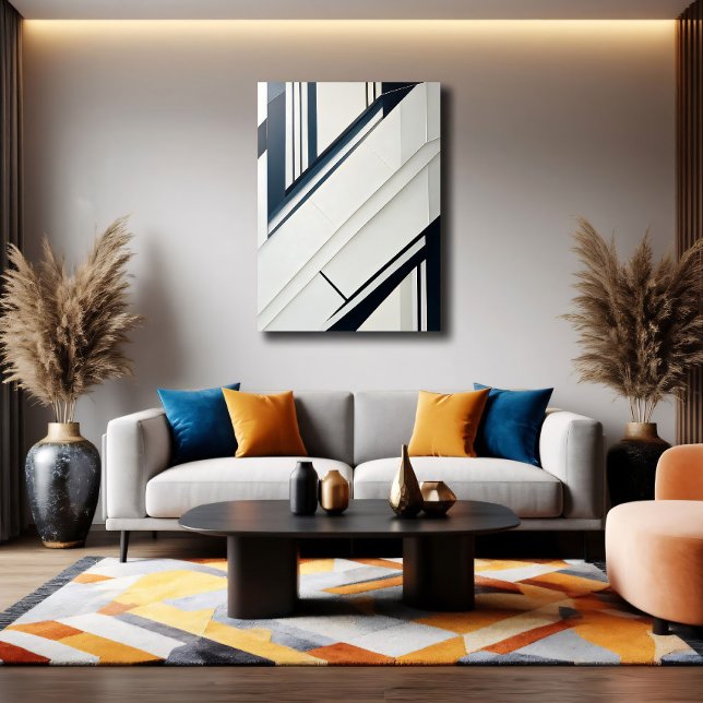 Impressão Em Tela Geometria Diagonal Minimalista (Criador carregado)