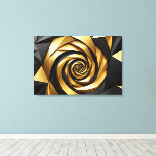 Impressão Em Tela Geometria Espiral do ouro