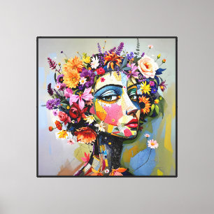 Impressão Em Tela "Geometria Floral" - Retrato Botânico