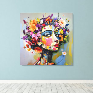 Impressão Em Tela "Geometria Floral" - Retrato Botânico