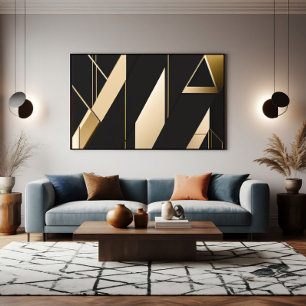 Impressão Em Tela Geometria Luxuosa