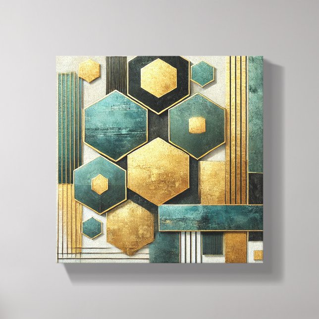 Impressão Em Tela Geometria Moderna (Frente)