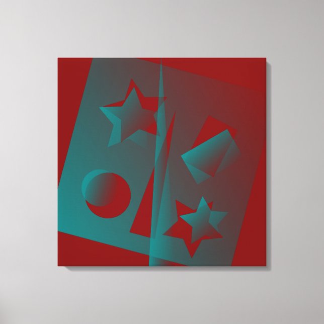 Impressão Em Tela geometria torcida (Frente)