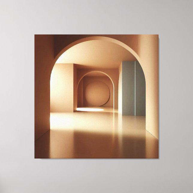 Impressão Em Tela Geometric Arch Interior (Frente)