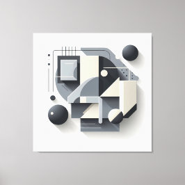 Impressão Em Tela Geometric Depth Structure