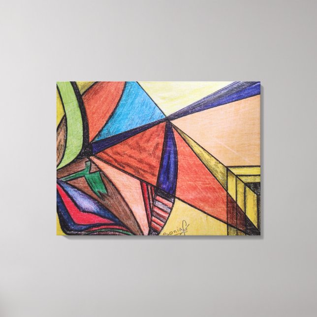 Impressão Em Tela Geometric Design 21 (Frente)