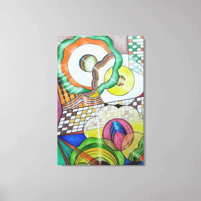 Impressão Em Tela Geometric Design 32 (Frente)