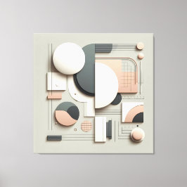 Impressão Em Tela Geometric Dimensional Structure