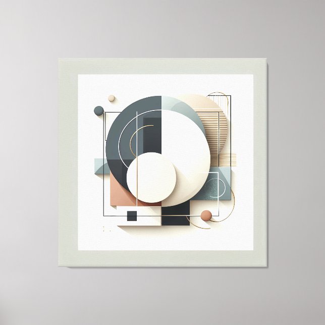 Impressão Em Tela Geometric Layered Harmony (Frente)