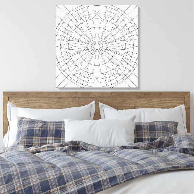 Impressão Em Tela Geometric Mandala Pattern (Insitu(Quarto))