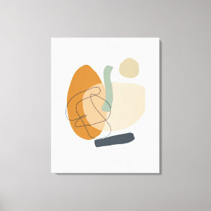 Impressão Em Tela Geométrica, Abstrato, Mínima, Moderna, Pastel