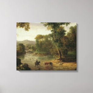 Impressão Em Tela George Inness - Atravessando o Ford