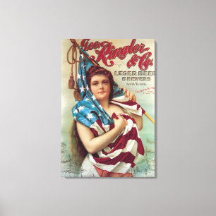 Impressão Em Tela George Ringler & de cerveja do CO. poster