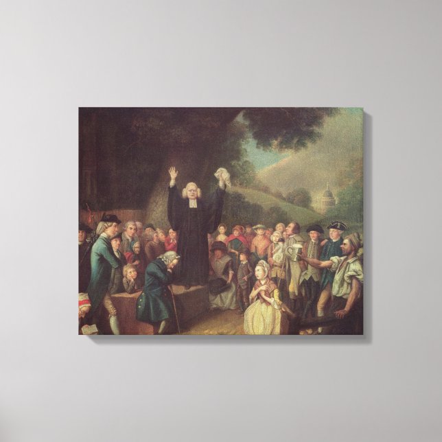 Impressão Em Tela George Whitefield pregando (Frente)