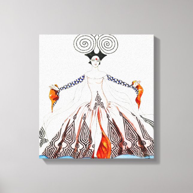 Impressão Em Tela Georges Barbier Art Deco Fashion (Frente)