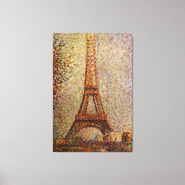 Impressão Em Tela Georges Seurat: A Torre Eiffel (1889) (Frente)