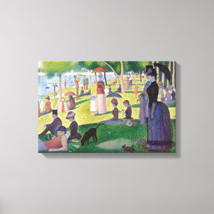 Impressão Em Tela Georges Seurat - Domingo em La Grande Jatte