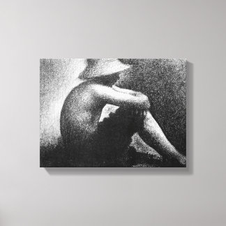 Impressão Em Tela Georges Seurat - Sentado rapaz de palha