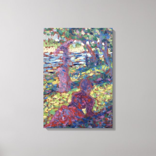 Impressão Em Tela Georges Seurat Woman em um parque (Frente)