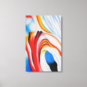 Impressão Em Tela Georgia O'Keeffe - Música Rosa e Azul