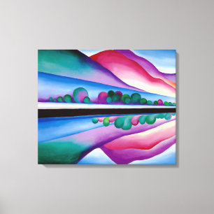 Impressão Em Tela Georgia O'Keeffe, Reflexão do Lago George (1921)