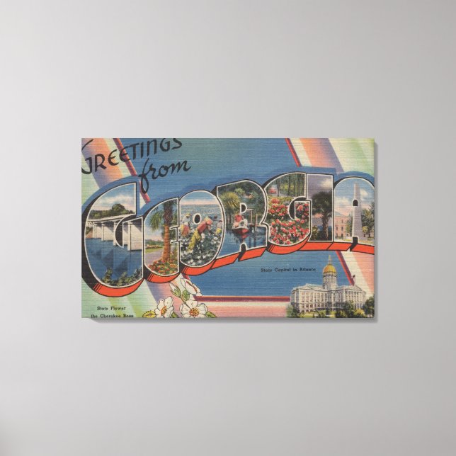 Impressão Em Tela GeorgiaLarge - Letra ScenesGeorgia (Frente)