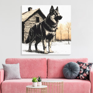 Impressão Em Tela German shepherd