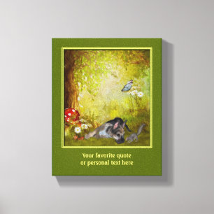 Impressão Em Tela German shepherd Puppy Adicionar Seu Próprio Texto